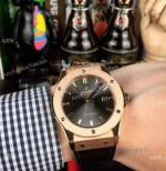 AAA Copy Hublot Classic Fusion 43mm Rose Gold Grey Face Watches